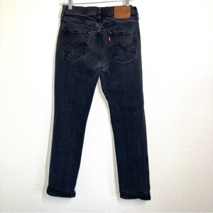 Levi's Premium Quality 514 Black Jeans straight Leg Mens 29x30 Zip Closure